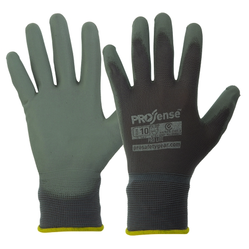 PRO GLOVE PRO LITE POLYURETHANE COATED PALM ON GREY NYLON EXC DEXTERITY A